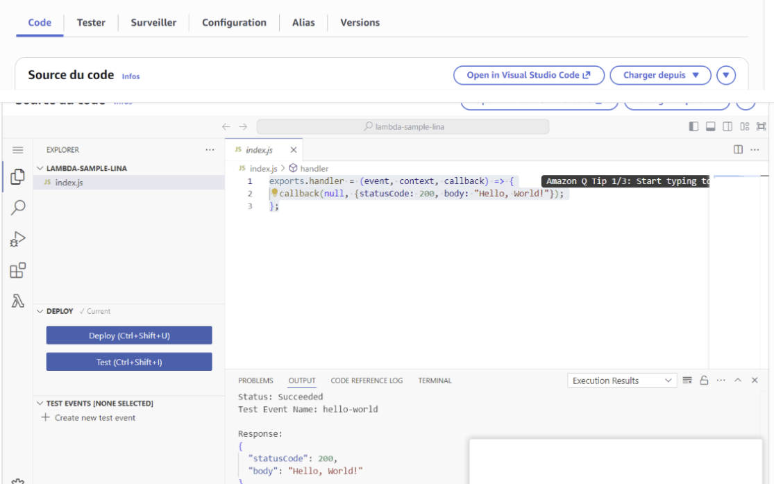 Figure 1 : Validation des tests unitaires et d'intégration.